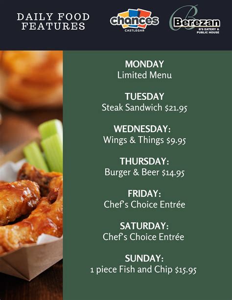 chances castlegar|Menu – Chances Castlegar.